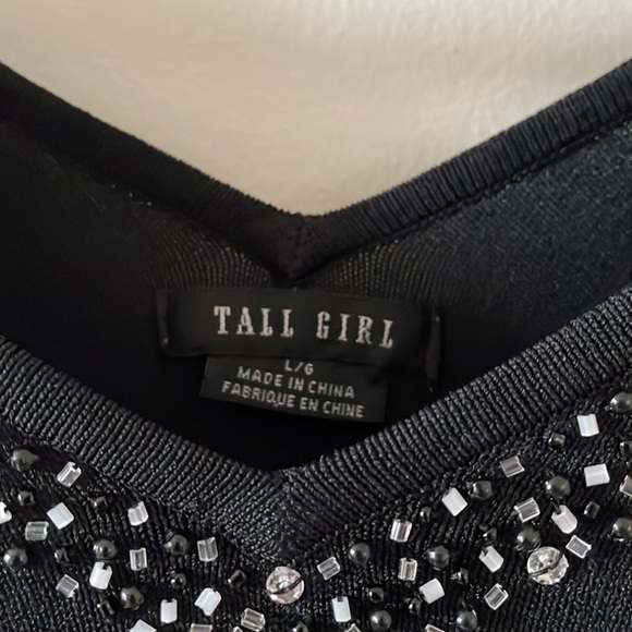 3/$15 Tall Girl beautiful Knitted Black Top Size L, Excellent condition Like New - Picture 5 of 7
